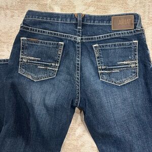 Ariat Blue Jeans with Brown Leather Patch